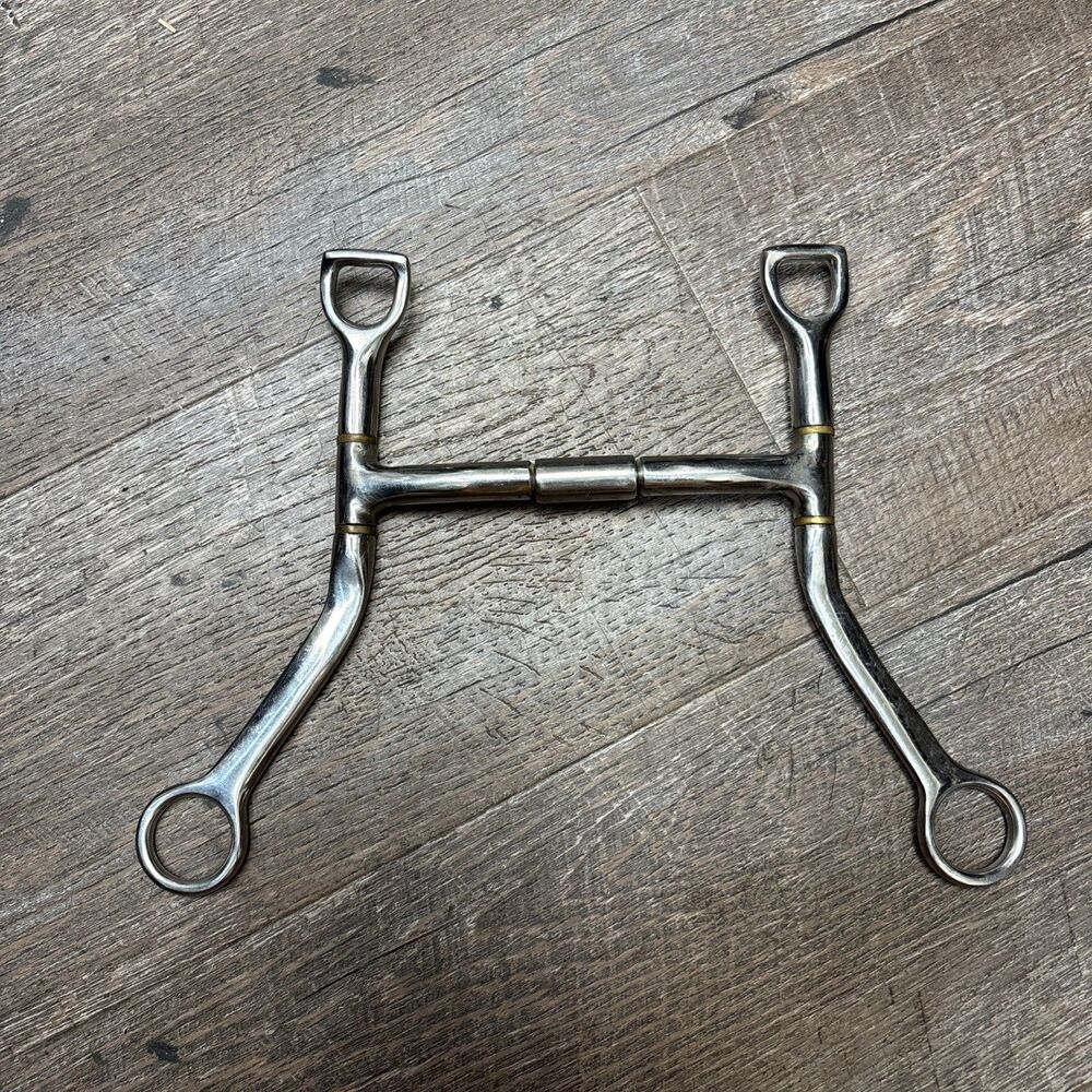 Myler Western Mullen Barrel Sweet Iron Flat Shank Bit Horse Silver Heavy